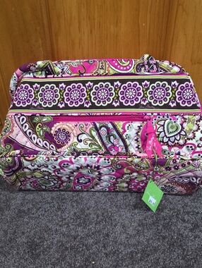 Quilted Pink Paisley Travel Tote Bag